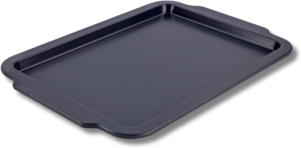ScovilleUltra Lift 40cm Baking Tray, Non-Stick Baking Tray, Flat Rectangular Baking Sheet, Large Oven Tray, Easy to Clean, Oven Safe Up to 260°C, Dishwasher Safe, PFOA Free, Aluminium, Grey