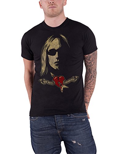 Tom Petty T Shirt Shades and Logo heartbreakers Official Mens Black S