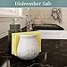 Barnyard Designs Ceramic Sponge Holder, Kitchen Dish Sponge Holder Caddy, Countertop Organizer for Farmhouse Country Decor, White