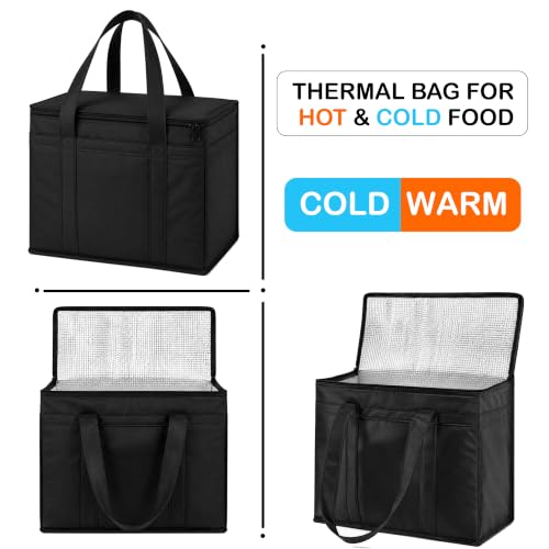 Image of Match Made 50L Insulated Thermal Bag for Hot & Cold Food, Reusable Cooler Tote with Zipper, Heavy Duty Delivery & Grocery Shopping Bag,Freezer Storage Bag for Travel & Picnic