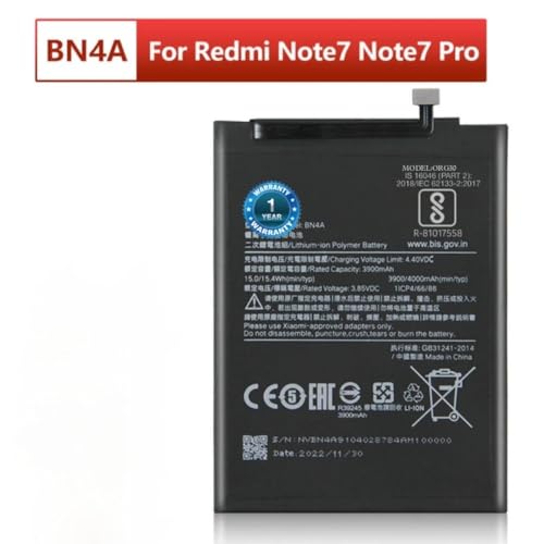 Image of Original BN4A Battery for Redmi Note 7 Pro /7 / 7S / M1901F7C / M1901F7G / M1901F7S Battery with 1 Year Warranty**** (N009)