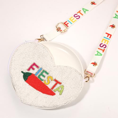 Cinco De Mayo Purse for Women Beaded Mexican Fiesta Crossbody Purse Sombrero Chili Shoulder Bag Mexican Outfit Gift3
