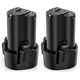 Futurebatt 10.8V Battery for Makita 2 Pack High-Output 3500mAh 10.8-Volt Drill Tools Battery BL1013 BL1014 DF030D DF330D 194551-4 194550-6 195332-9