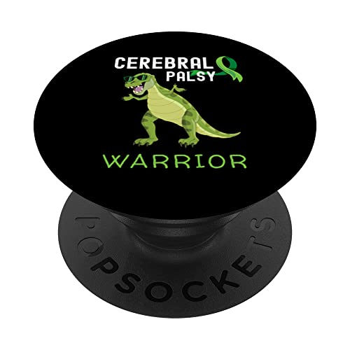 Dinosaurio guerrero parálisis cerebral, conciencia CP PopSockets PopGrip Intercambiable
