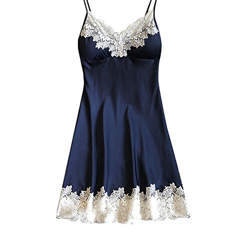 Lingerie sexy fini les nuits monotones avec l'ensemble nuisette satin bleu et jarretière S