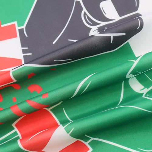 AZ FLAG, Free Palestine With Handcuffs Flag, 3x5 Ft, 100D Polyester Palestinian Banner with Two Metal Grommets - Image 3