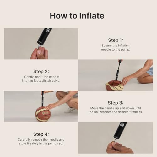 Image of Cult Ball Pump - Durable Double Action Sports Air Pump for Football, Basketball, Volleyball & Handball - Portable Pocket Size Pump with Needle & Nozzle for Quick Inflation