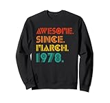 Photo Gallery awesome since march 1978 year of birth birthday vintage bday felpa Photo Gallery awesome since march 1978 year of birth birthday vintage bday felpa