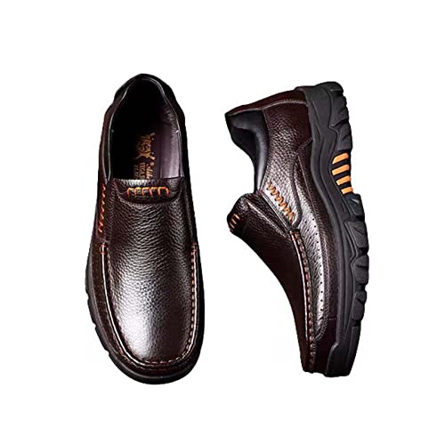 Men's Leather Loafers,Casual Walking Shoes,Formal Oxfords,Comfortable for Work Office Dress Outdoor Walking Shoes