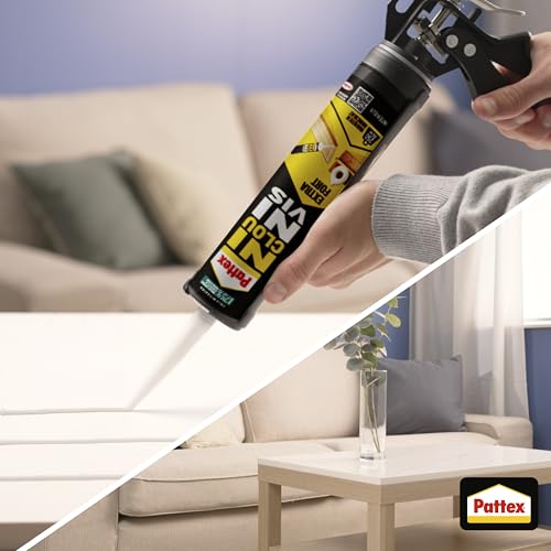 Pattex – Ni Clou Ni Vis Extra Fort (cartouche de 380 g) – Colle de fixation à maintien immédiat – Rapide pour usage intérieur surpuissante – vue 5
