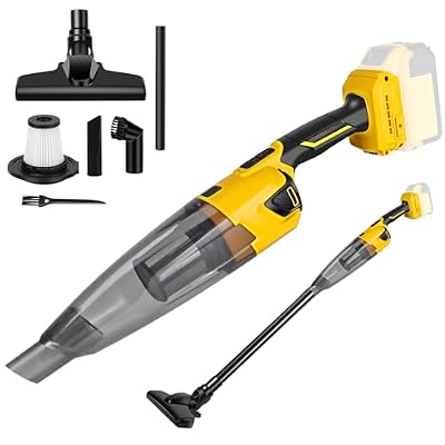 Cordless Vacuum Cleaner Compatible with DeWalt 20V Max Battery (Battery NOT Included), 17000Pa Brushless Portable Handheld Vacuum with Washable HEPA Filter for Car, Home, Office & Pet Hair-Tool Only