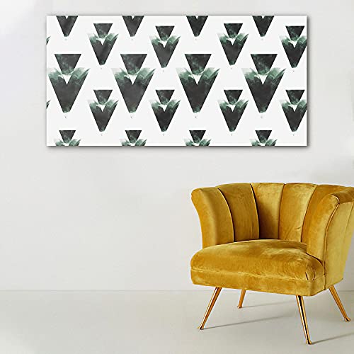 Art triangles pattern grand format 140x70cm pour habiller un mur vide