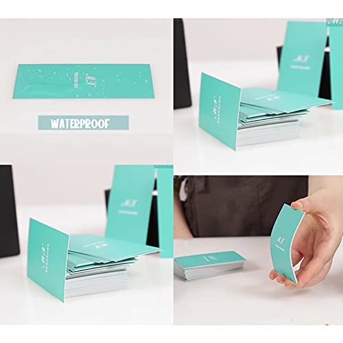 Personalized Business Cards with Design, Custom Business Cards with Your Logo Picture Text, 300gsm-Thick Waterproof Paper Front and Back Sides Printed for Business-100pcs-Without card case