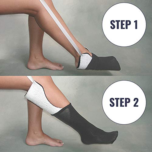 Dmi Deluxe Sock Aid / Helper - Easily Pull On Socks Without Bending, Slip Resistance, Reliable Sock Aid Device For Seniors, White #TOP4