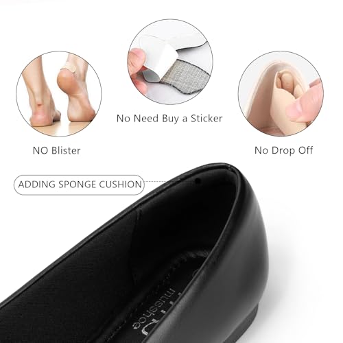 MUSSHOE Comfortable Dressy Women's Flats - Pointed Toe Loafers for Women - 2025 Slip on Casual Office Business Work Ballet Flats for Professional Woman Aged 25-453