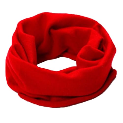 YWTAENOH 100% Kaschmir, gestrickter Loop-Schal, wärmer, kaltes Wetter, Halstuch, weich, klobiger Schal für Damen und Herren, rot, One size