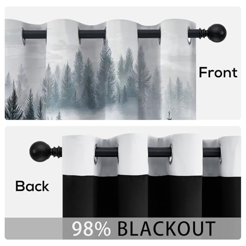 Rideaux isolant thermique contre la lumière rideau 3D forêt 240cm