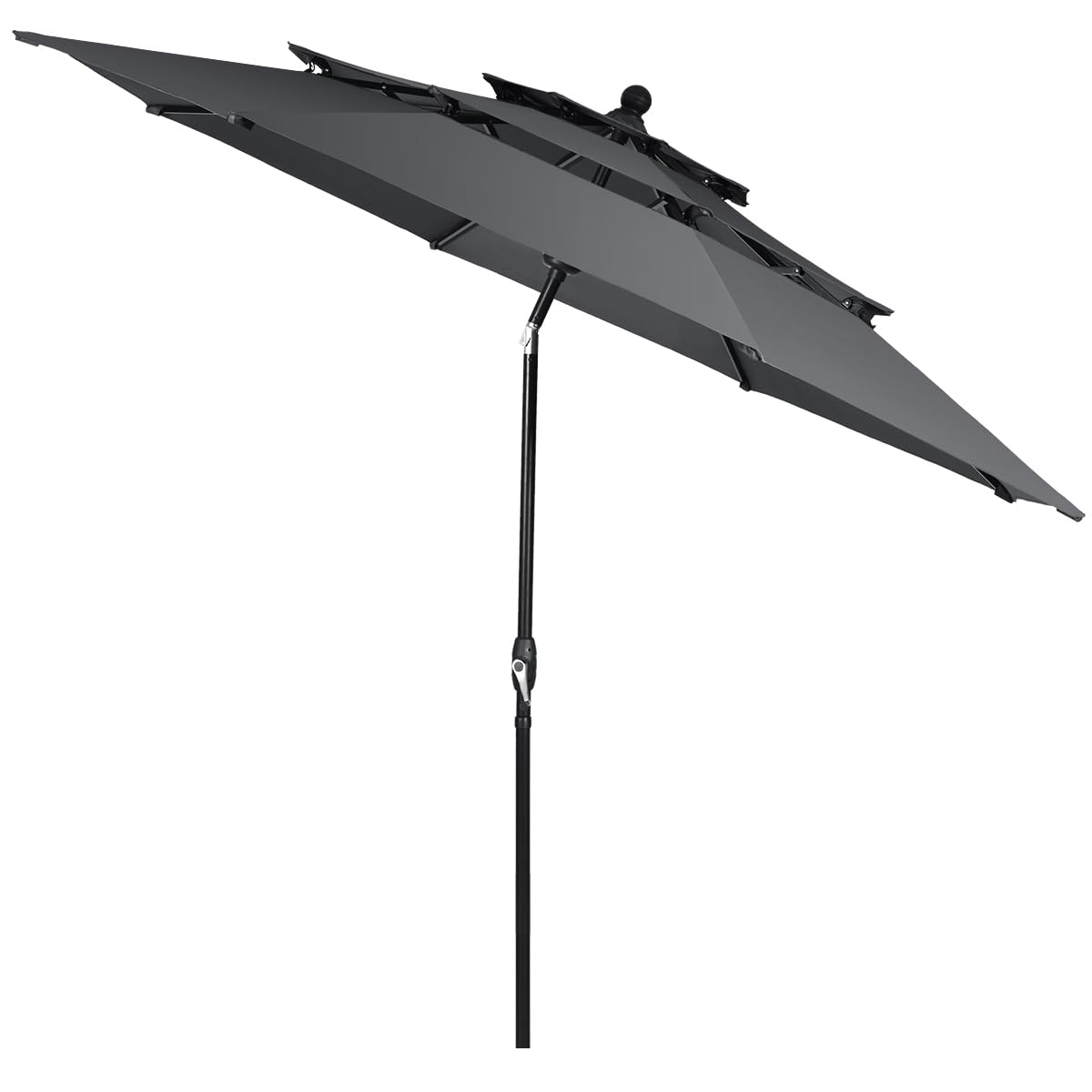 KOMFOTTEU Strandparasol met franjes, 200 cm, draagbare