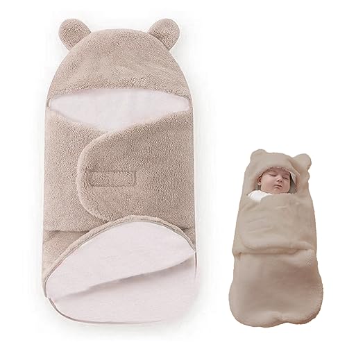 Image of XIFAMNIY Newborn Baby Swaddle Sleep Sacks, Baby Cute Soft Plush Receiving Blanket, Soft Newborn Sleeping Wraps for Infant 0-3 Months…