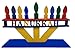 DIY Hanukkah Menorah Kit with Colorful Candle, 9 Candles for Children of All Ages Paint and Glue Included. Mesures When asambled 12