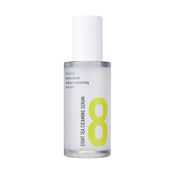 BOM COSMETICS Eight Tea Cicaming Serum 1.28 fl. Oz, Hyaluronic Acid, Moisturizer for Sensitive & Dry Skin, Non-Sticky, Panthenol & Ceramide for Soothing and Moisturizing, Glass Skin Korean Skin Care