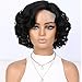 Fancy Hair Short Curly Bob Wig Lace Curled Bob Wigs for Black Women Big Curly Lady Side Part Wigs Synthetic Body Wave Wig for Women Daily Cosplay Use