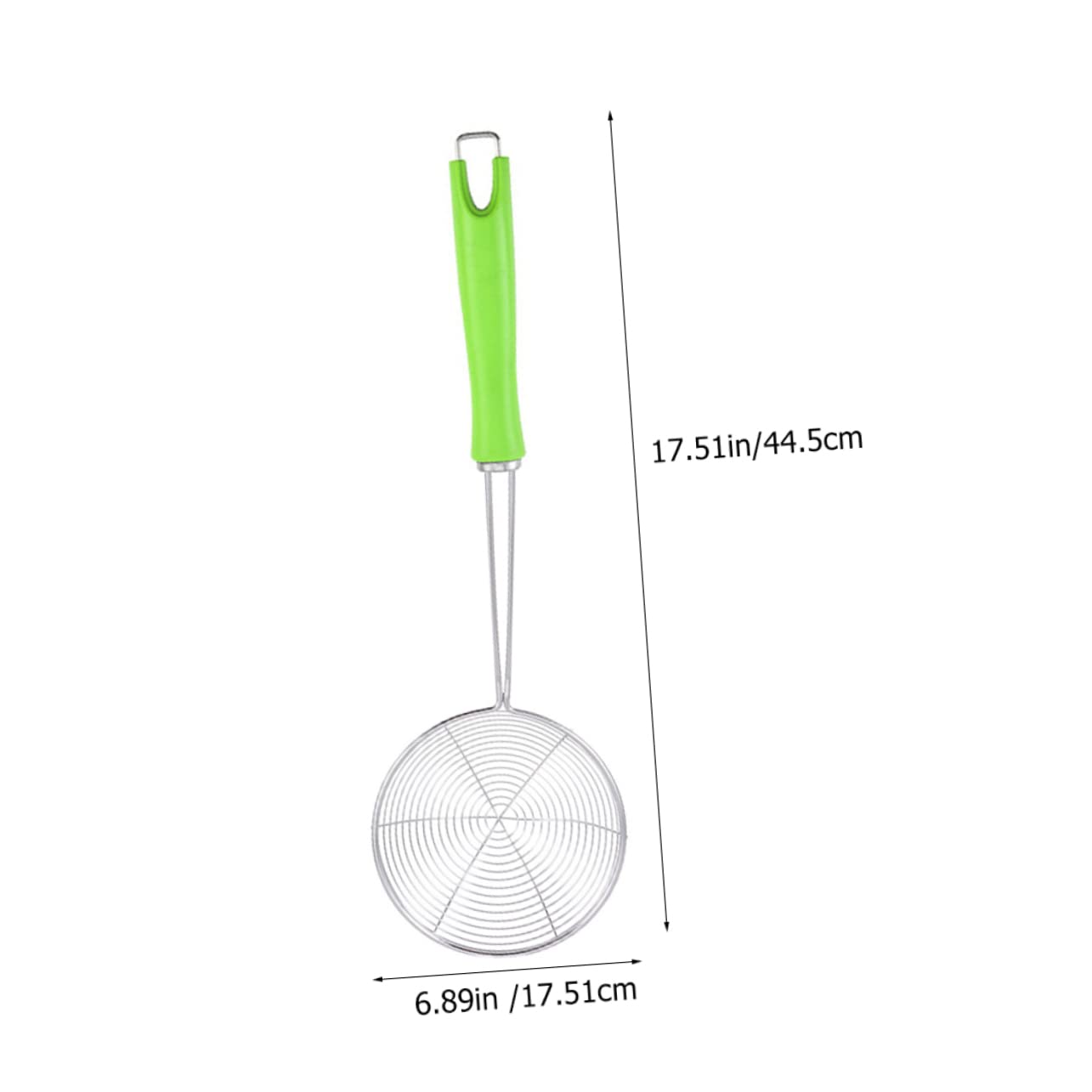 COLLBATH Strainer Spoon Metal Food Colander for Kitchen Design for Easy Filtration Cleanup Lightweight Convenient Hanging for Pasta Fried Foods