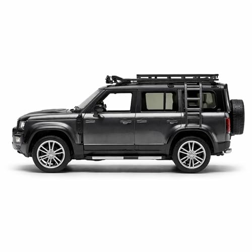 Image of Land Rover Defender 1:32 Scale Die Cast Metal Car - Pull Back Off-Road SUV Model with Openable Doors & Hood, Roof Rack, Lights & Sound, Collectible Showpiece for Kids 6+ & Car Enthusiasts