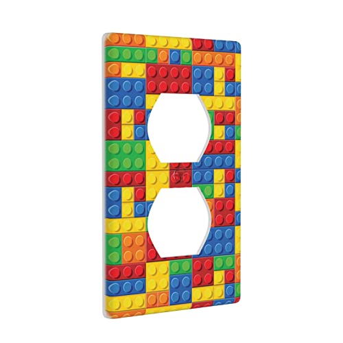 Colorful Bricks Wall Plates Outlet Light Switch Plate Cover #TOP1