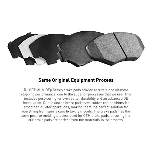 Image of R1 Concepts Front Optimum Oep Brake Pads For 2019-2021 BMW M2; 2013-2016 BMW M5; 2012-2019 M6 |Automotive Replacement Brake Pads
