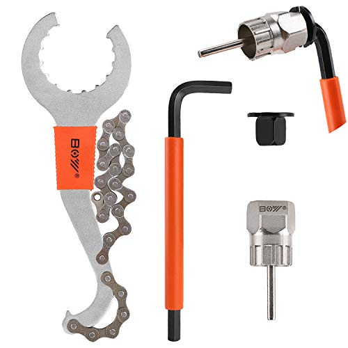 Chain Whip Bike Tool, Cassette Removal Tool With Chain Whip And Auxiliary Wrench Bicycle Sprocket Removal Tools Sprocket Remover, Chain Whip Tool For All Replacement Hubs Or Adjustments