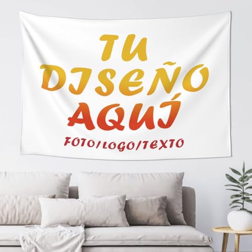 Tapiz pared personalizado Tapices de pared Imprime cualquier foto de diseño/texto personalizada Posters para pared de Sala de Bodas, para Obsequios Conmemorativos Familiares 95 cm x 73 cm
