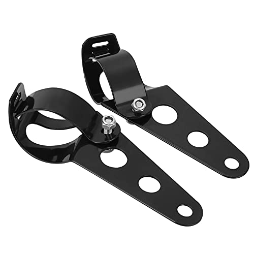 Image of ANKIA Universal 33mm-43mm Metal Motorcycle Modified Headlight Mount Brackets Clamp Fork Ear for Motorcycle Chopper Cafe Racer (Black)