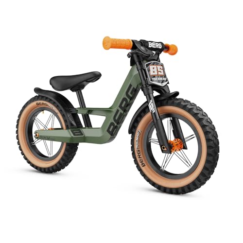 Berg Biky Trail - Bicicleta De Paseo Con Freno De Mano A Partir De 2 Años, Neumáticos De Aire, Marco De Magnesio, 12 Pulgadas, Bicicleta Infantil Para Niños Y Niñas, Sillín Regulable En Altura