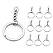 Produktbild Faguo 10pcs polierter silberner Schlüsselring DIY Schlüsselbund kurzkettiger geteilter Ring Schlüsselringe 25mm