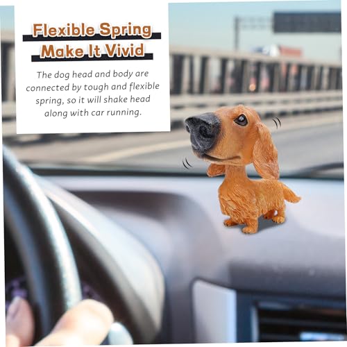Figurines de chien en résine teckel de 5 pouces pour voitures
