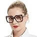 OCCI CHIARI Oversized Reading Glasses for Women 2.0 Bifocal Readers with Blue Light 1.0 1.25 1.5 1.75 2.0 2.25 2.5 2.75 3.0 3.5 (Grey,2.0)