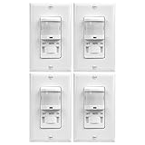 TOPGREENER in-Wall PIR Motion Sensor Light Switch, Motion Sensor Switch, Occupancy Sensor Switch, On/Off...
