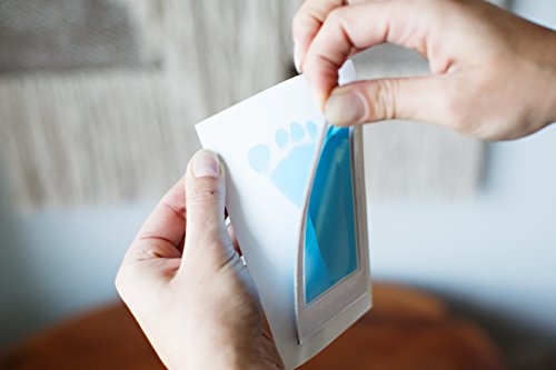 (Azul) - Tapete de tinta de toque limpo e sem bagunca Pearhead Criador de pegadas e maos infantis, a