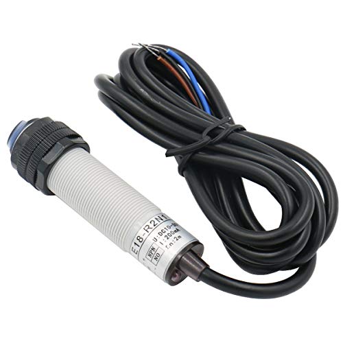 Baomain E18-R2N1 NPN NO Retroreflective Photoelectric Switch DC 3 Wire w Reflector Panel