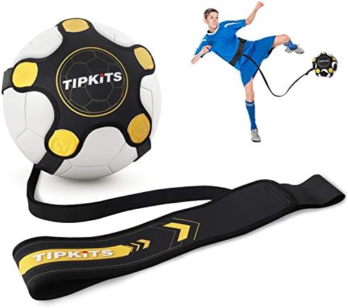 TIPKITS Soccer Training Equipment for Kids Adults, Solo Soccer Trainer Belt, with Upgraded Leather Fixation