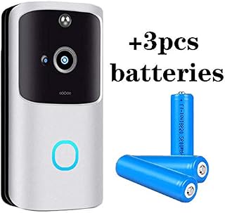 Wireless Smart Video Doorbell with Build-in 3X Batteries,Unine Smart Wi-Fi Doorbells Home Secure