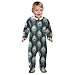 Emelivor Feathers Peacock Black Baby Newborn One-Piece Clothes Infant Footed Pjs with Zipper for Girl Boy Kids