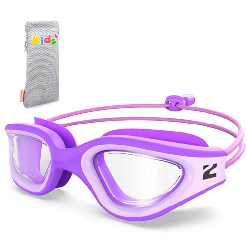 ZIONOR Kids Swim Goggles with Bungee Strap, G1mini Go Kids Goggles for 3-8