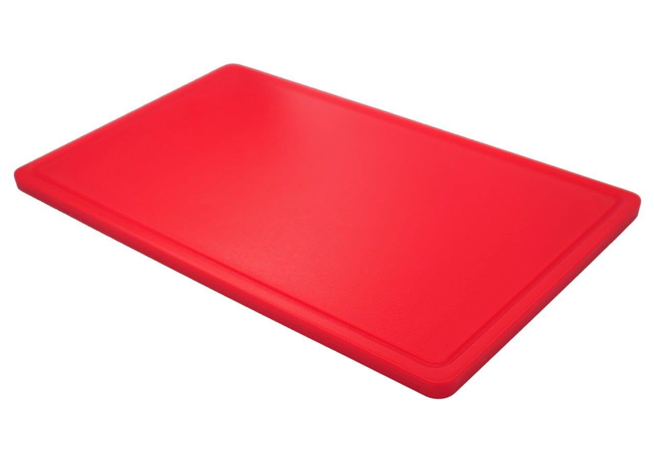 METRO Professional Tabla de cortar GN 1/1, polietileno de alta densidad (HDPE), 53 x 32.5 x 2 cm, rojo