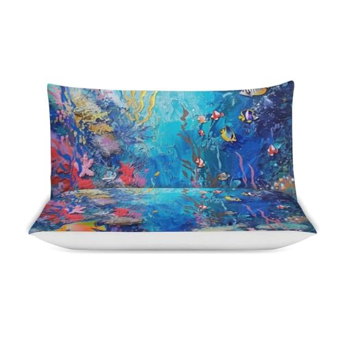 Juego de cama con estampado coral 3D para renovar tu dormitorio marino 5