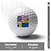 U.S.A. Swedeen Flag Custom Golf Ball Soft Practice Golf Balls Performance Distance and Speed for Indoor Outdoor