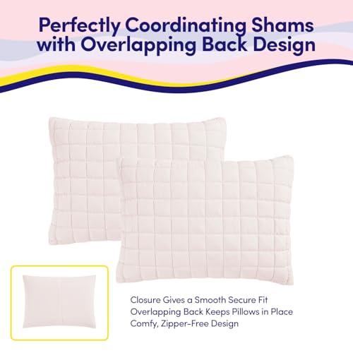 Image of Kids Full Size Bed in a Bag Tufted Comforter & Sheet Set - Complete Bedding Set with Corner Strap Fitted Sheet, Ultra Soft Lightweight All Season Comforter, Girls Bedroom, Dorm, Guest Room