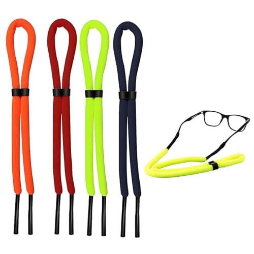 4 Pièces 34cm Sangle de Lunettes Flottant, Sangle de Lunettes Porte-Lunettes de Soleil Anti-perte Sangles de Lunettes pour Sports Nautiques Canotage Kayak Surf Hommes Femmes cordon lunettes