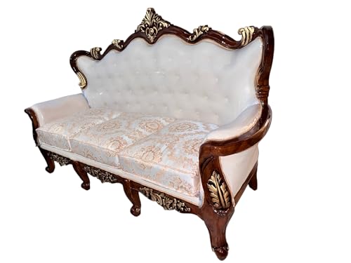 Image of Wooden Sofa Set Carving for Living Room (5 Seater Sofa @3)